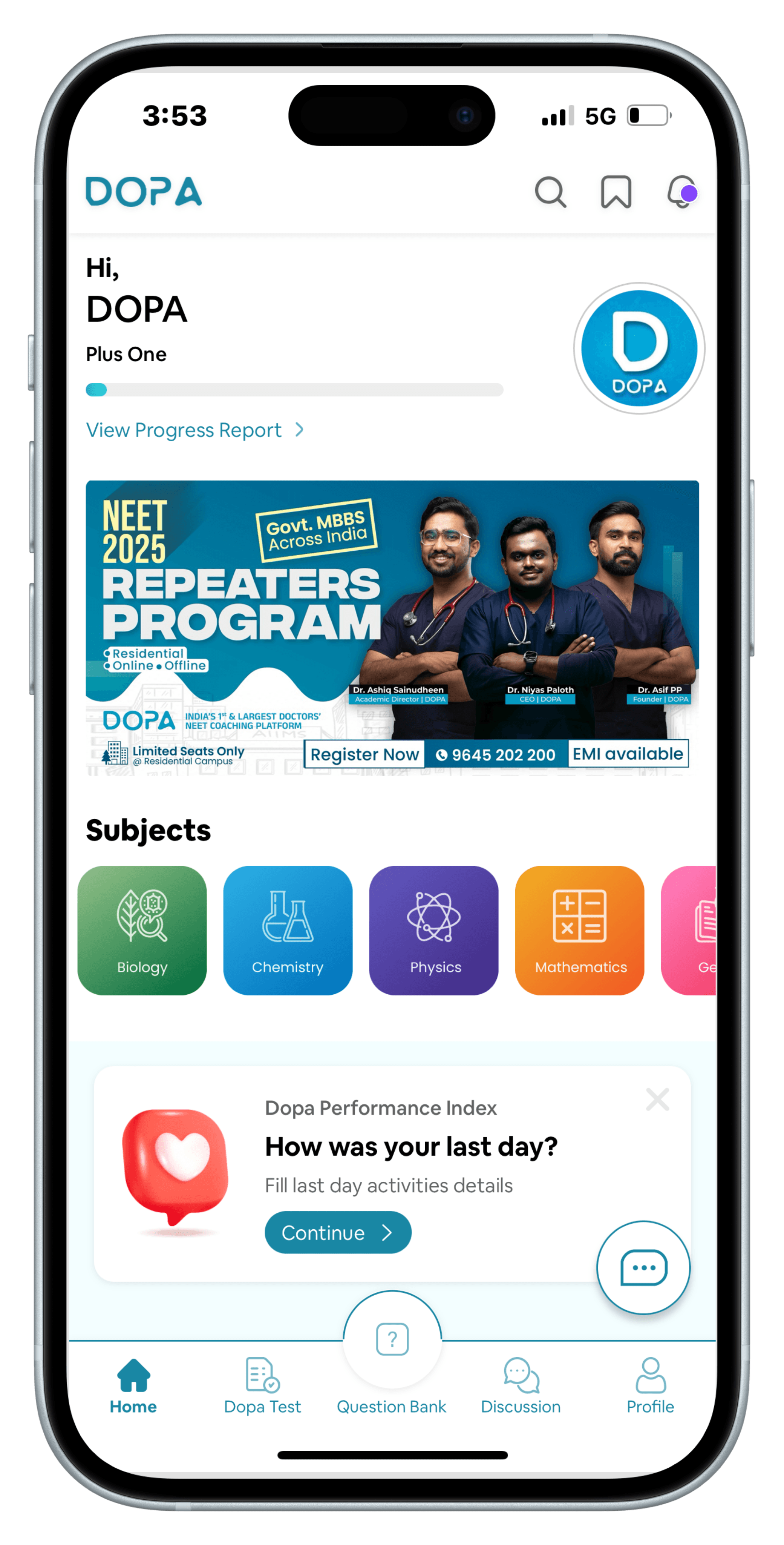 Dopa App Mockup